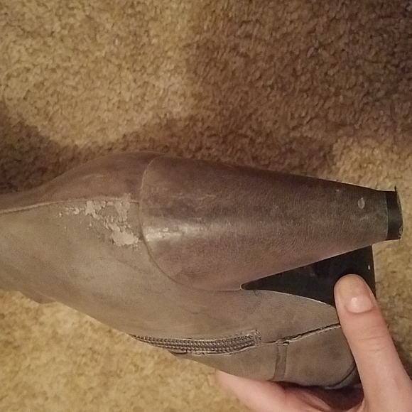 Miz Mooz size 7.5 Gray Heeled slouchy Boot - Picture 7 of 12